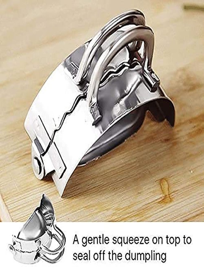 SEASPIRIT Stainless Steel Dumpling Maker(Momos Maker) Dough Pres Mould Wrapper Dough Cutter for Kitchen Making Tools (1 pcs) - Image 5